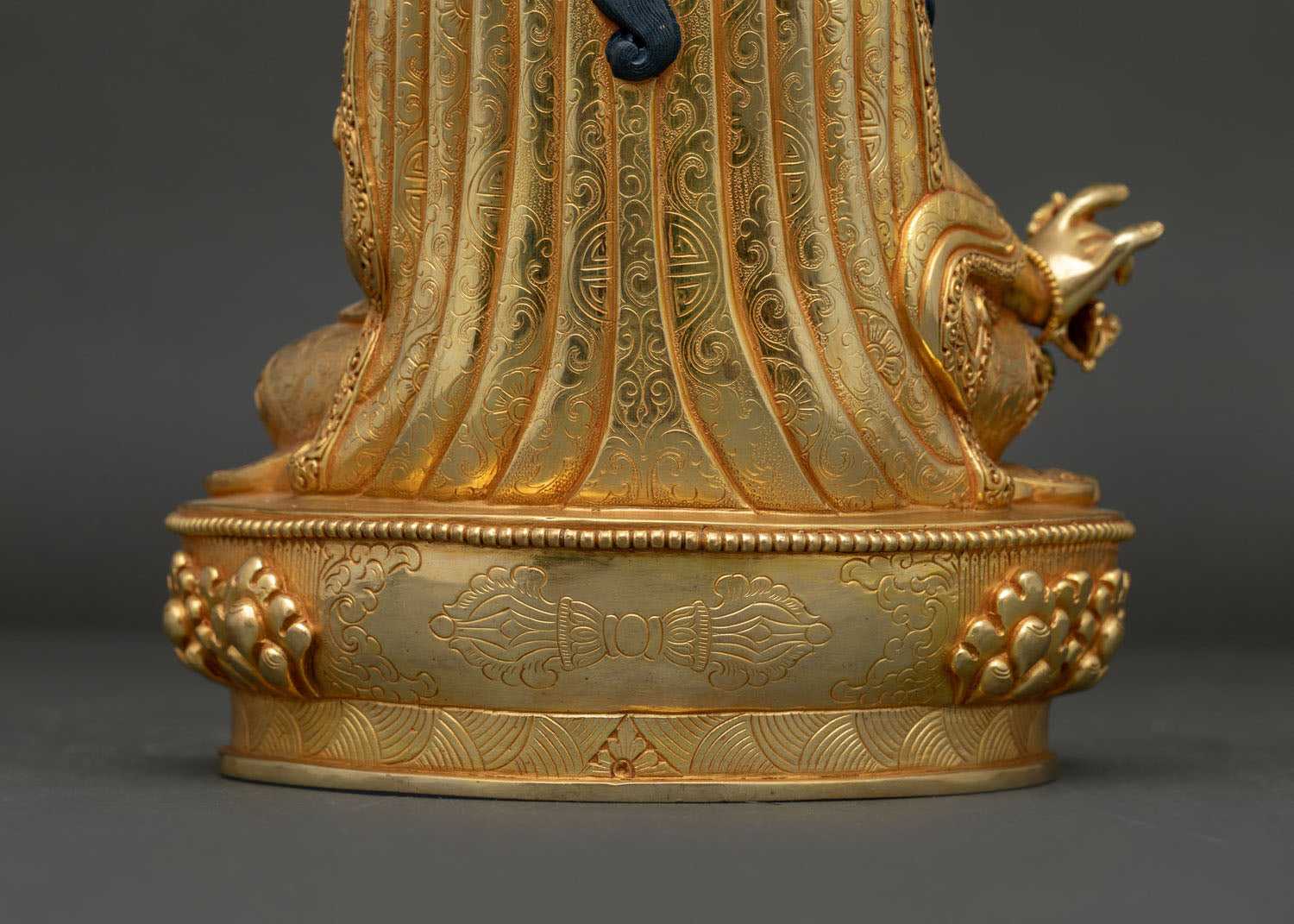 Guru Rinpoche Statue | Gold-Gilded Copper Buddhist Artwork