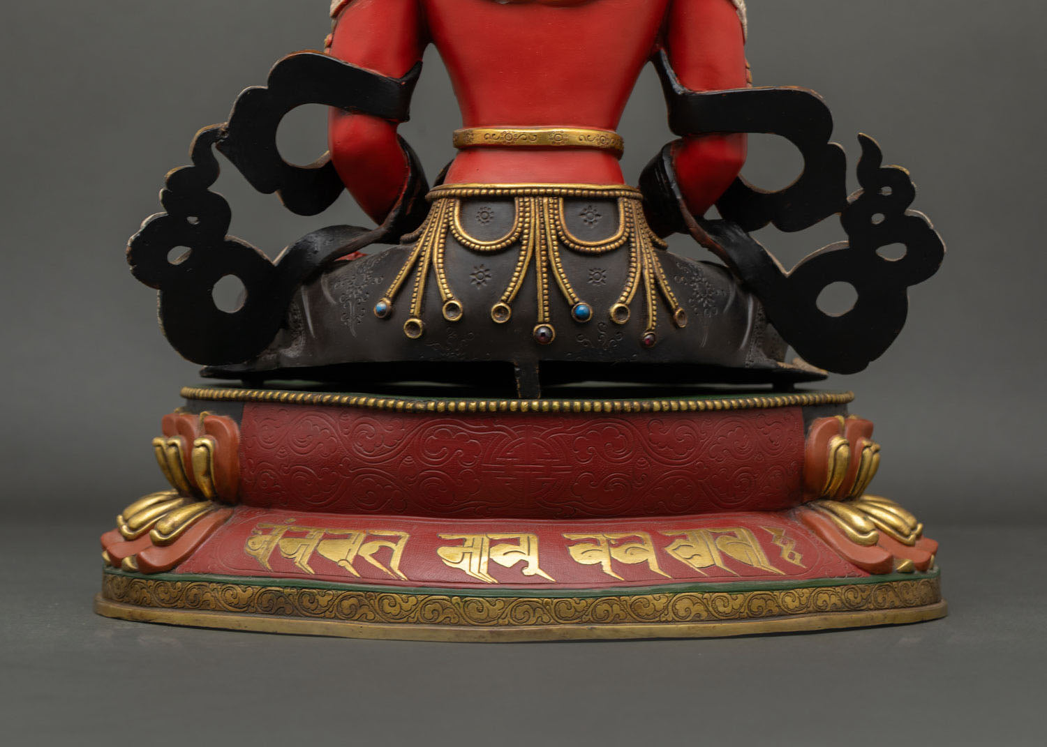 Acrylic-Painted Amitayus Statue – Eternal Buddha of Long Life