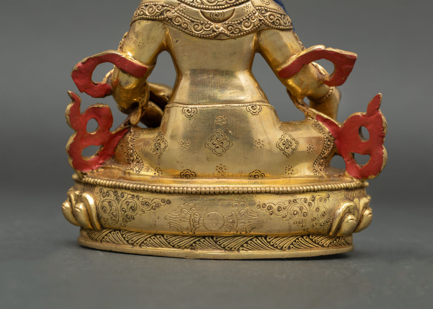 Golden Dzambhala Statue for Wealth and Spiritual Abundance