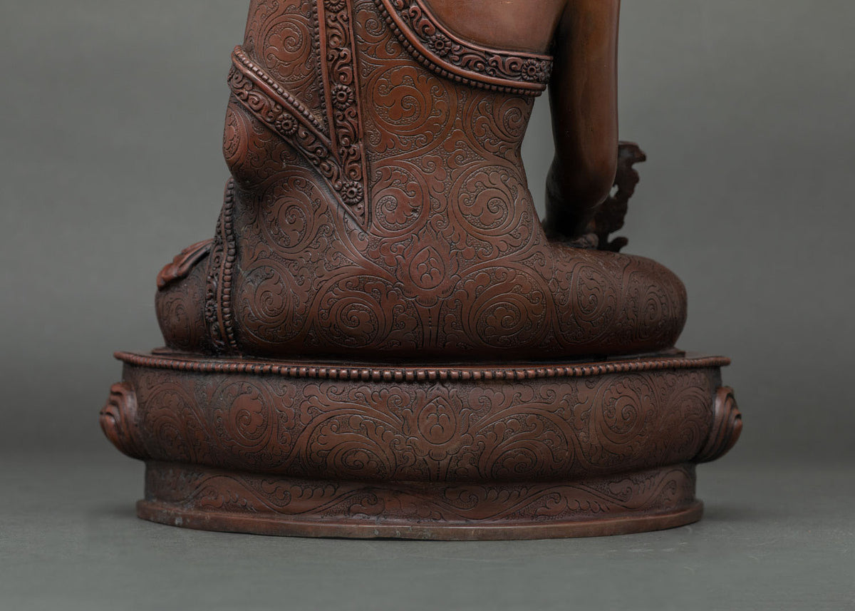 Bhaisajyaguru (Sangye Menla) Statue | Buddhist Oxidized Copper Figurine