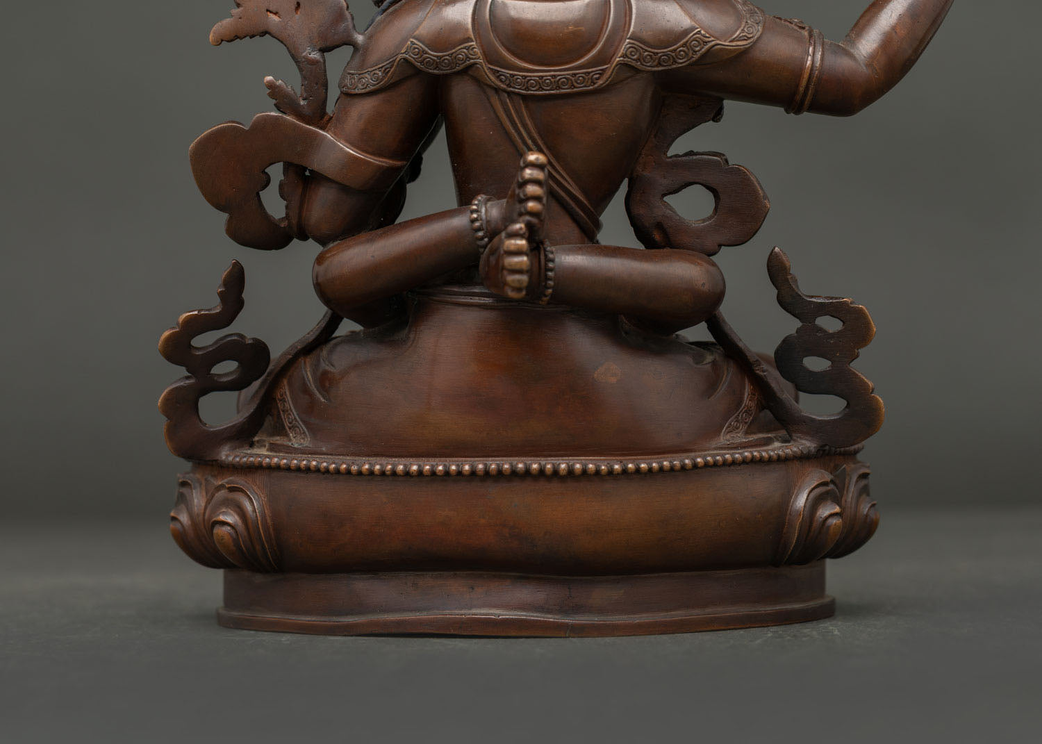 Oxidized Manjushri Statue | Meditation Altar Sculpture of Wisdom