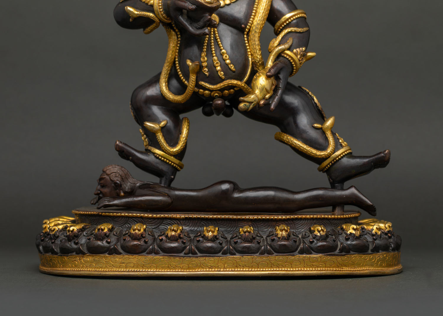 Black Jambhala (Nagpo) Statue | Oxidized Copper Buddhist Artwork