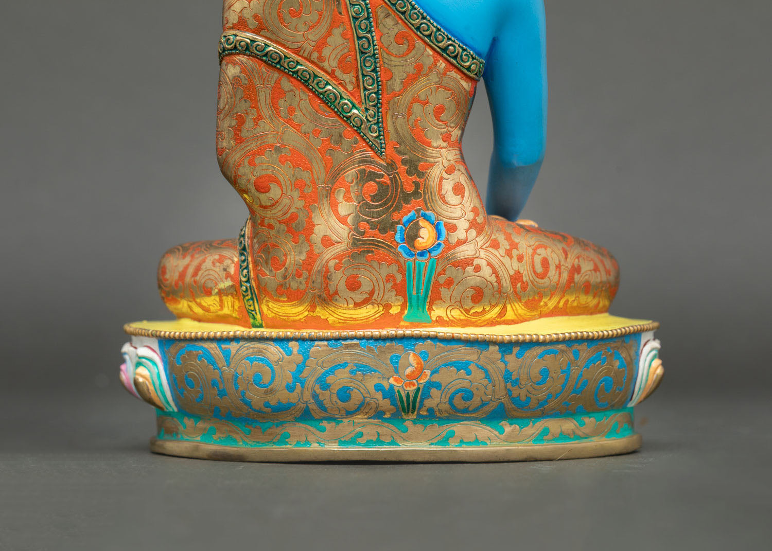 Blue Shakyamuni Buddha Statue | Enlightened Sage of Buddhism