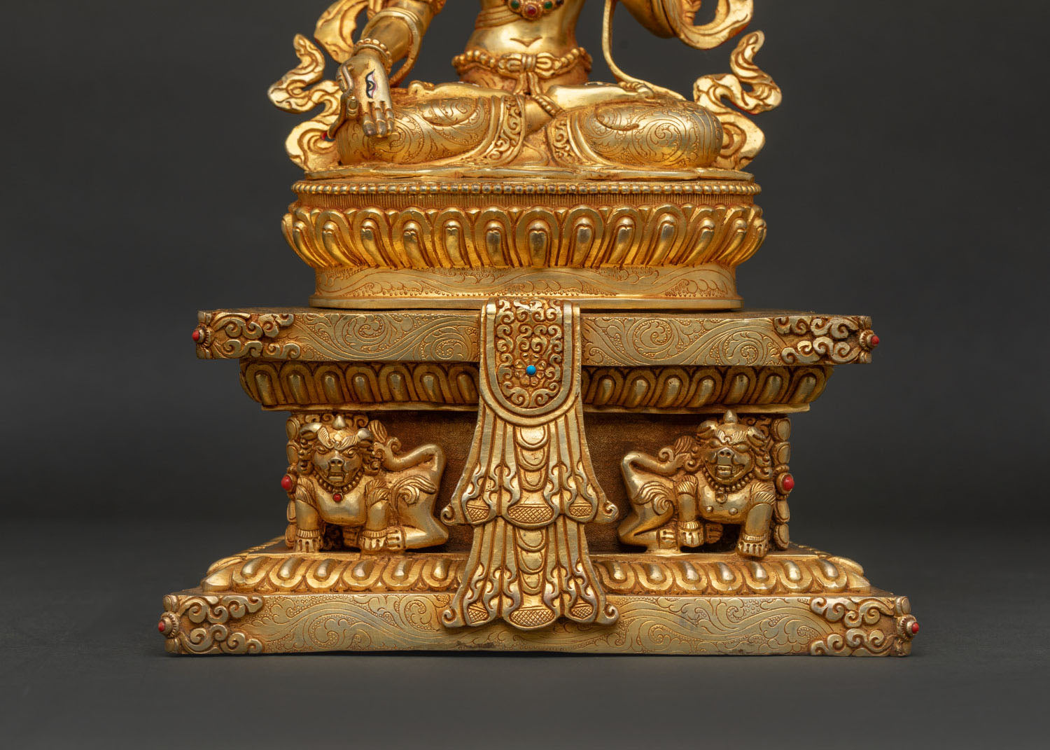 White Tara with Throne Statue | Seven Eyed Goddess of Compassion