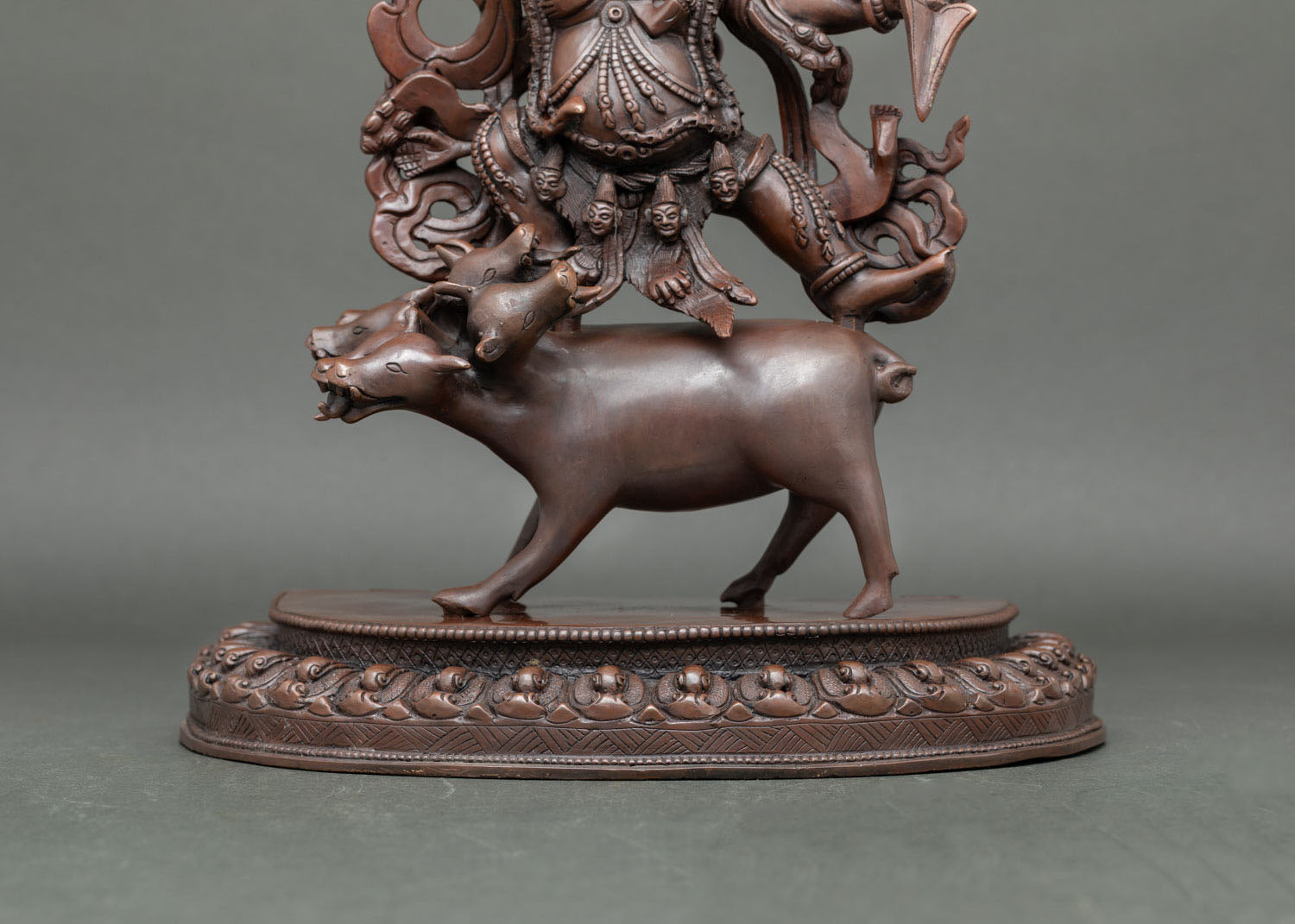 Dorje Gotrab Statue | Sacred Oxidized Copper Sculpture