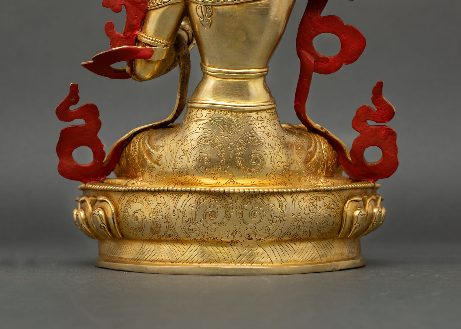 Manjushree Statue from Nepal | Gold Gilded Copper Artwork