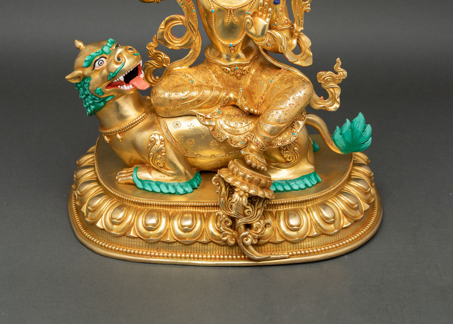 Simhada Manjushree Statue | Handmade Bodhisattva of Wisdom