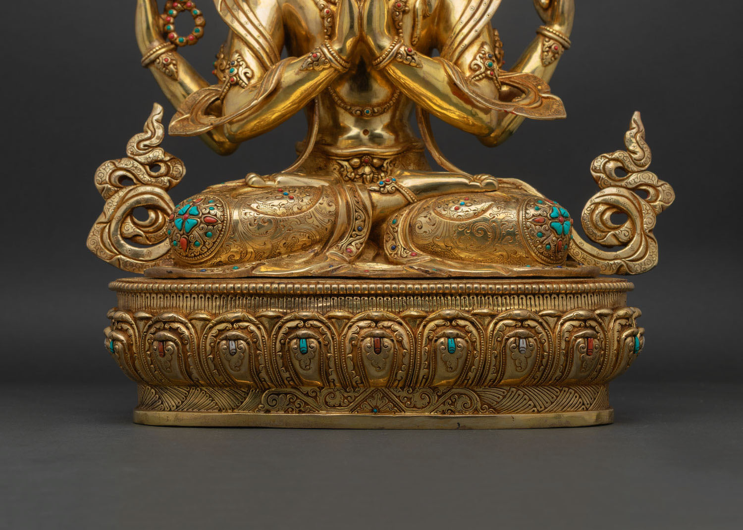 Four-Arm Chenrezig Statue | Large-Size Buddhist Idol from Nepal