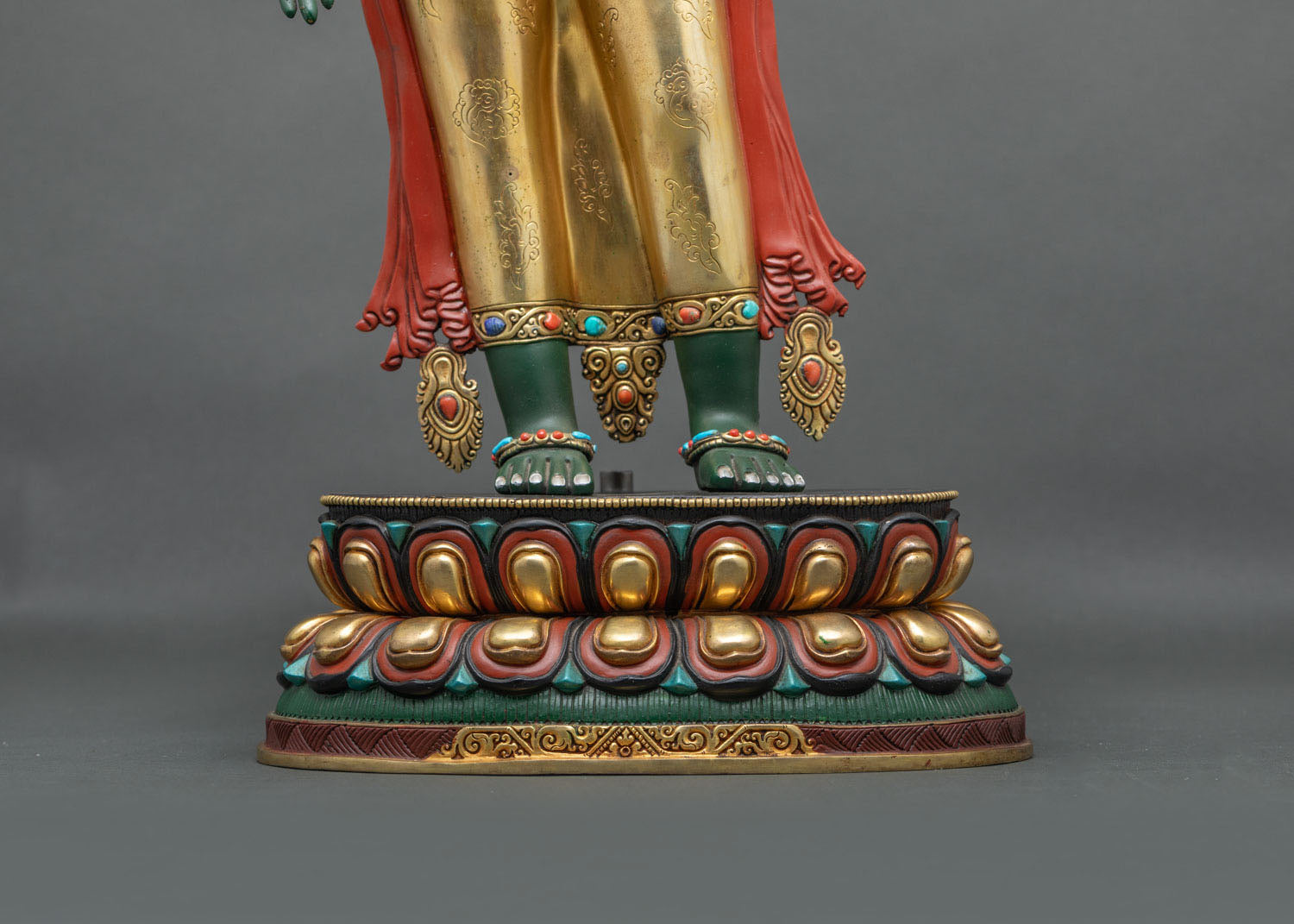 Standing Green Tara Statue | Large Buddhist Shrine Decor