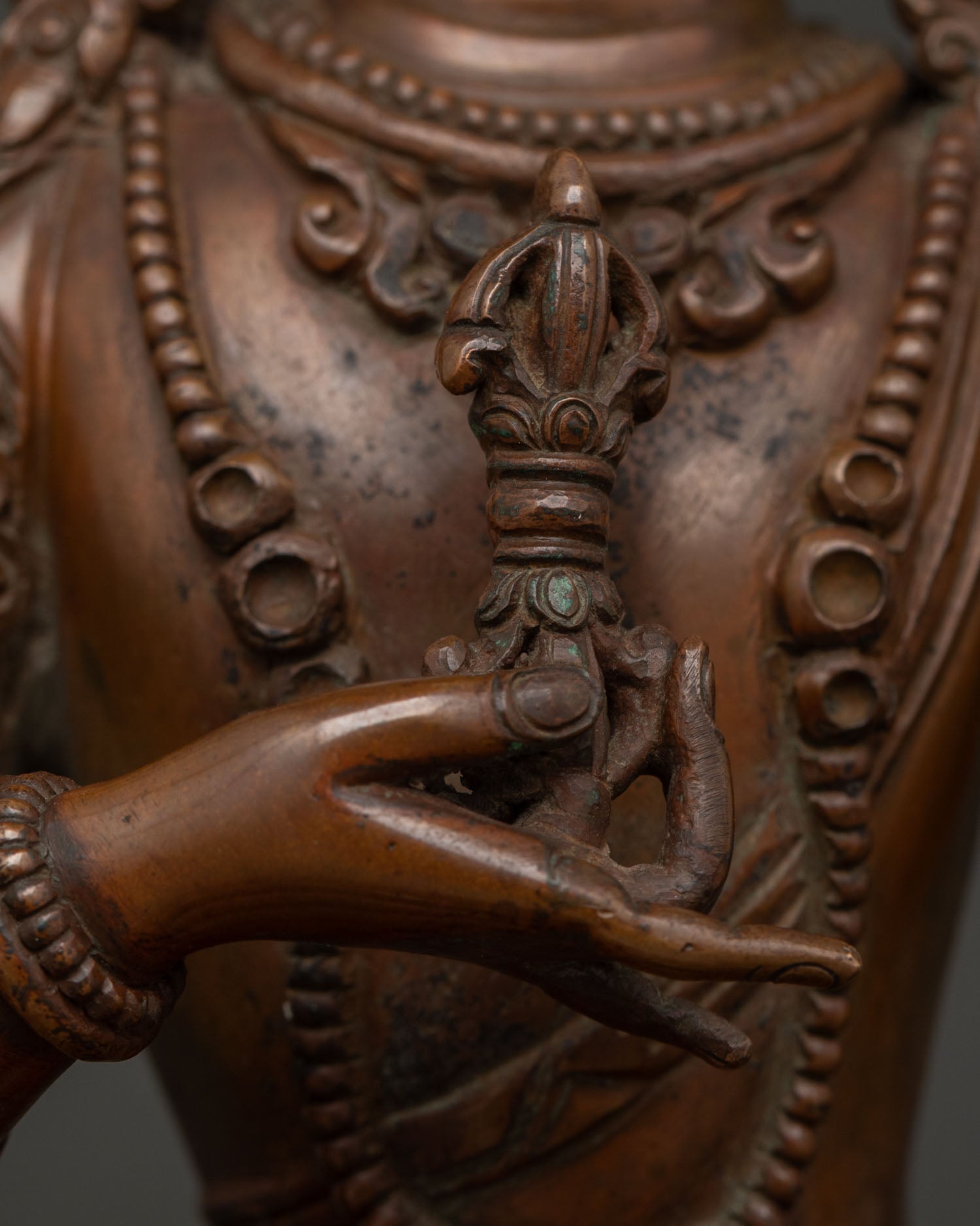Oxidized Vajrasattva Statue | Meditation Altar Sculpture