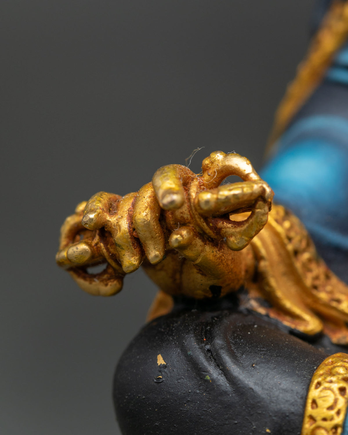 Hand-painted Guru Rinpoche Statue | Nepalese Buddhist Artwork