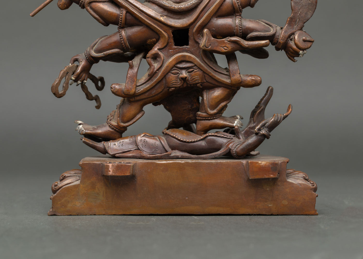 Shadbhuja Mahakala Statue | Sacred Dharma Protector Copper Art