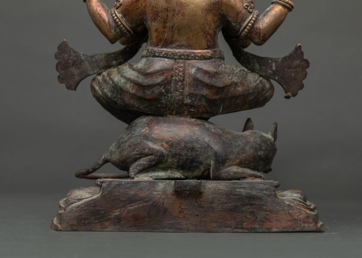 Oxidized Ganesha Statue | Traditional Ganpati Idol for Prosperity