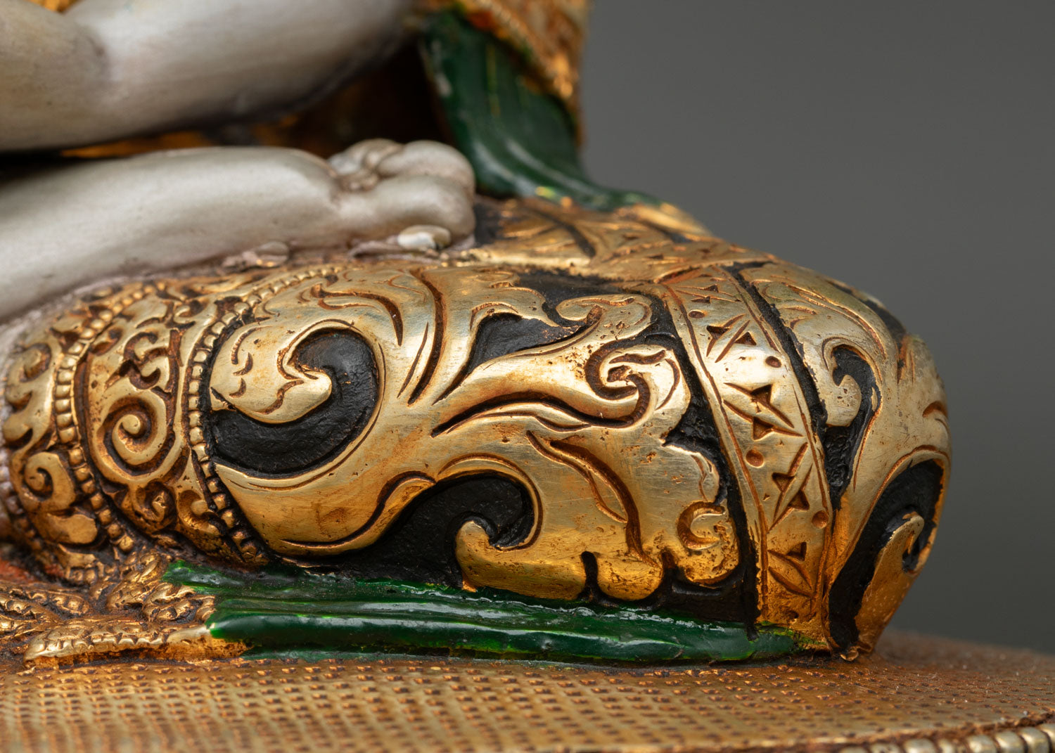 Hand-Painted Shakyamuni Buddha Statue | Spiritual Copper Artwork