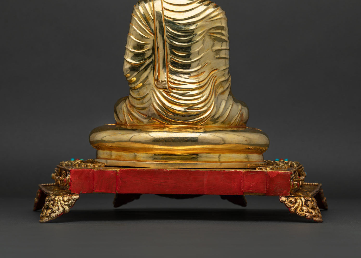 Shakyamuni Buddha Statue with Jeweled Throne | Nepali Art & Craft