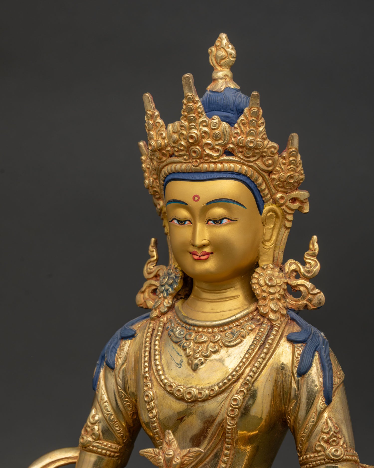 Amitayus Statue | 24K Gold Gilded Buddhist Artwork