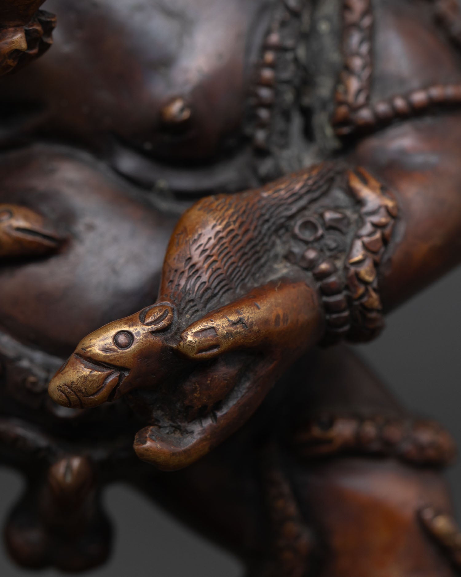 Black Dzambhala Statue | Vajrayana Wealth Deity Figure