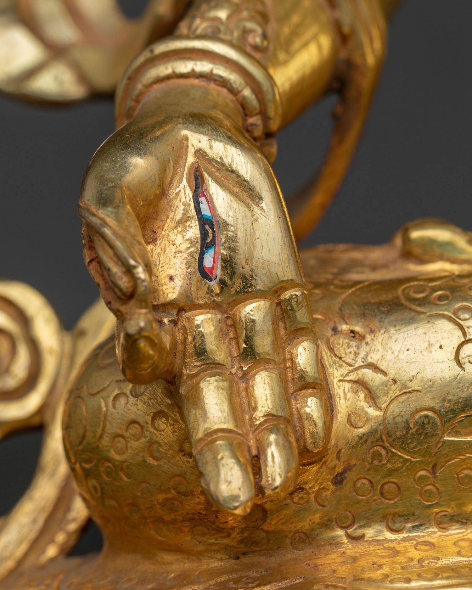 White Tara Statue | 24K Gold Fire Gilded Buddhist Artwork