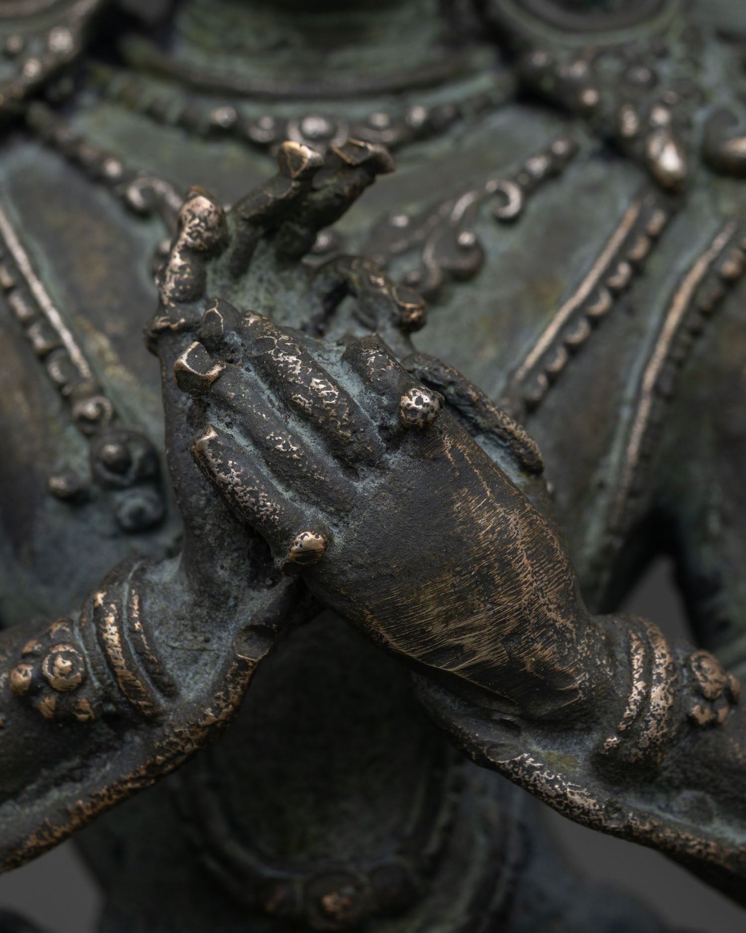 Simhanada Manjushri Statue | Antique-Finish Bronze Sculpture