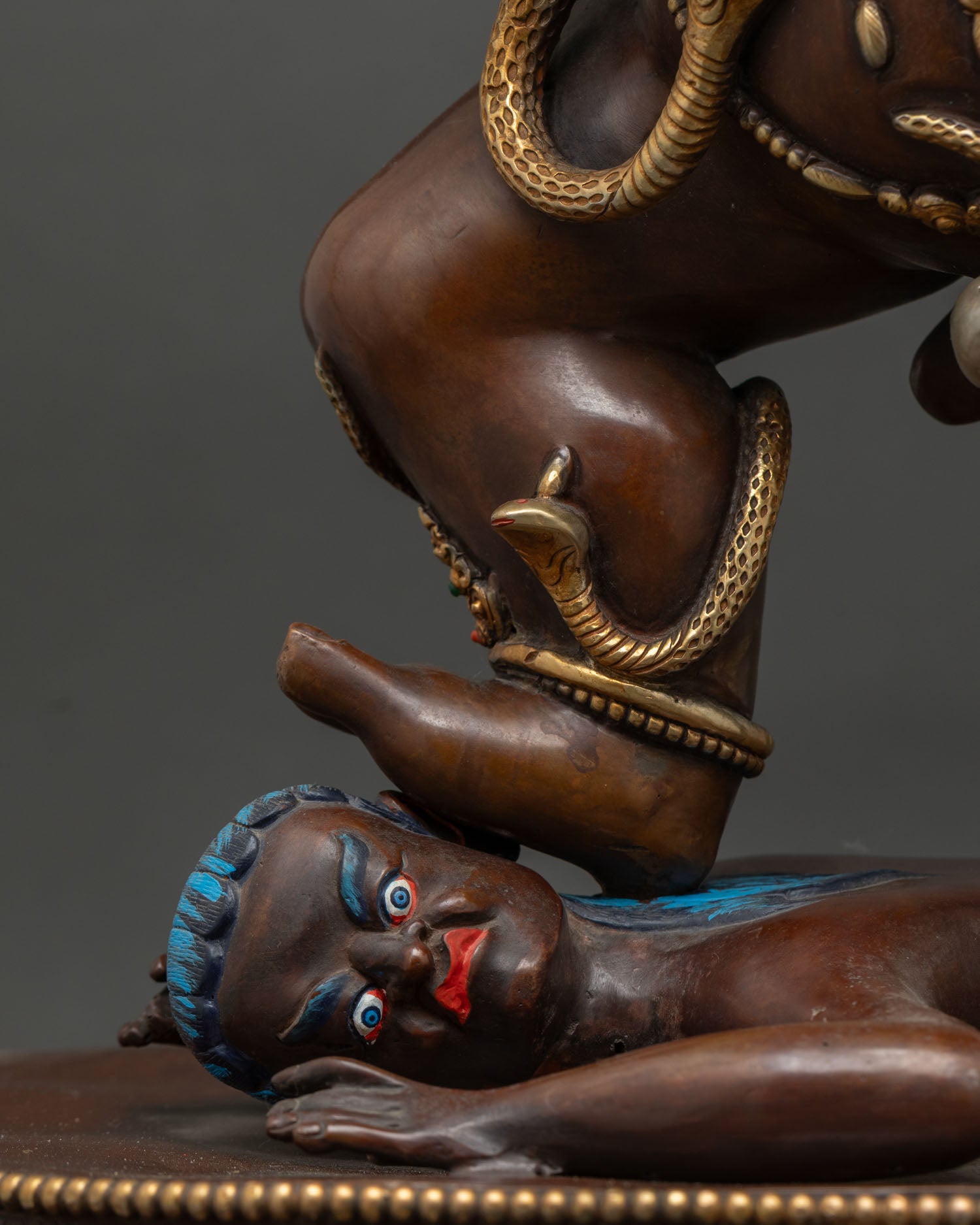 Large Black Dzambhala Statue | Vajrayana Guardian of Prosperity