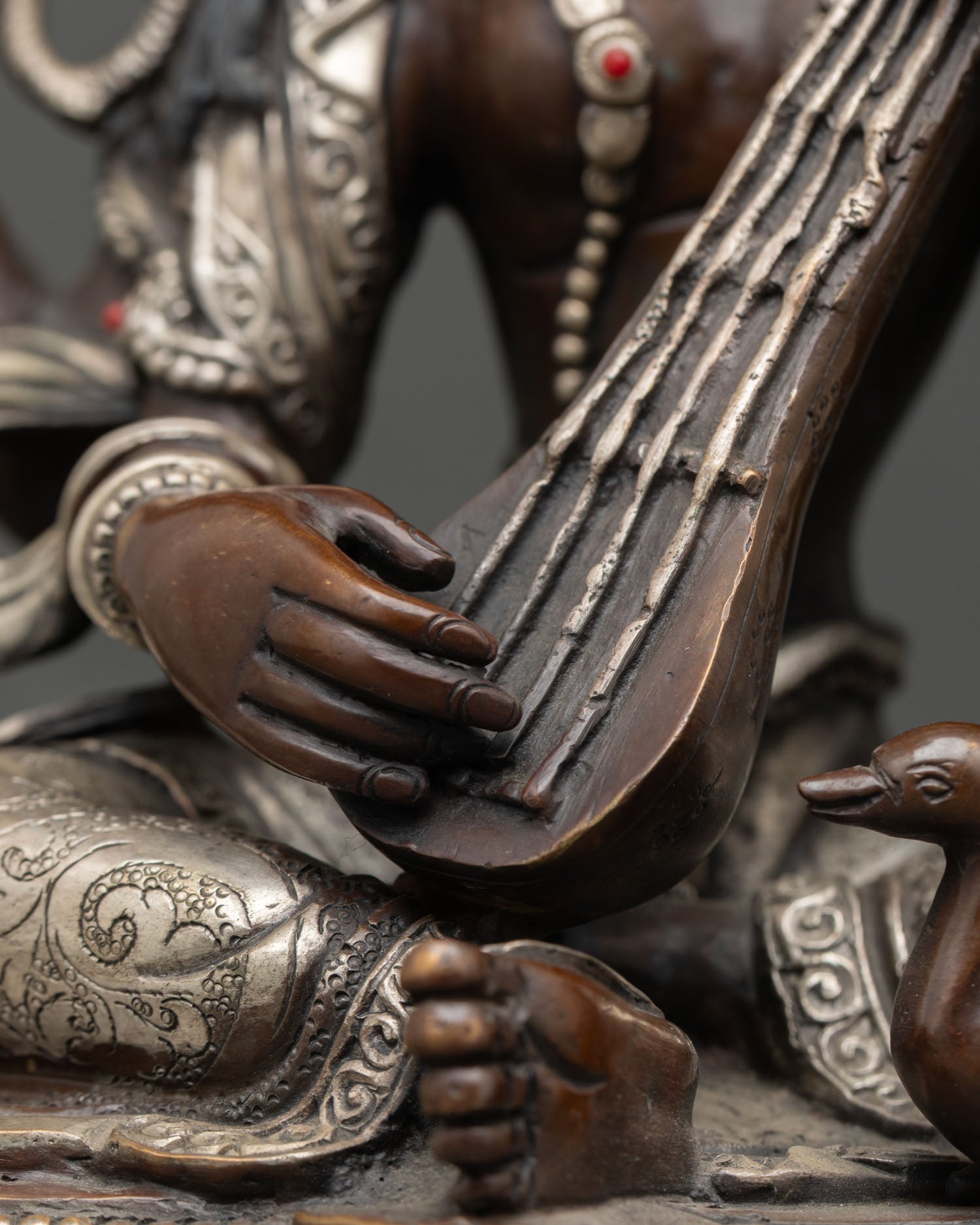 Elegant Saraswati | Handmade Copper Goddess of Knowledge