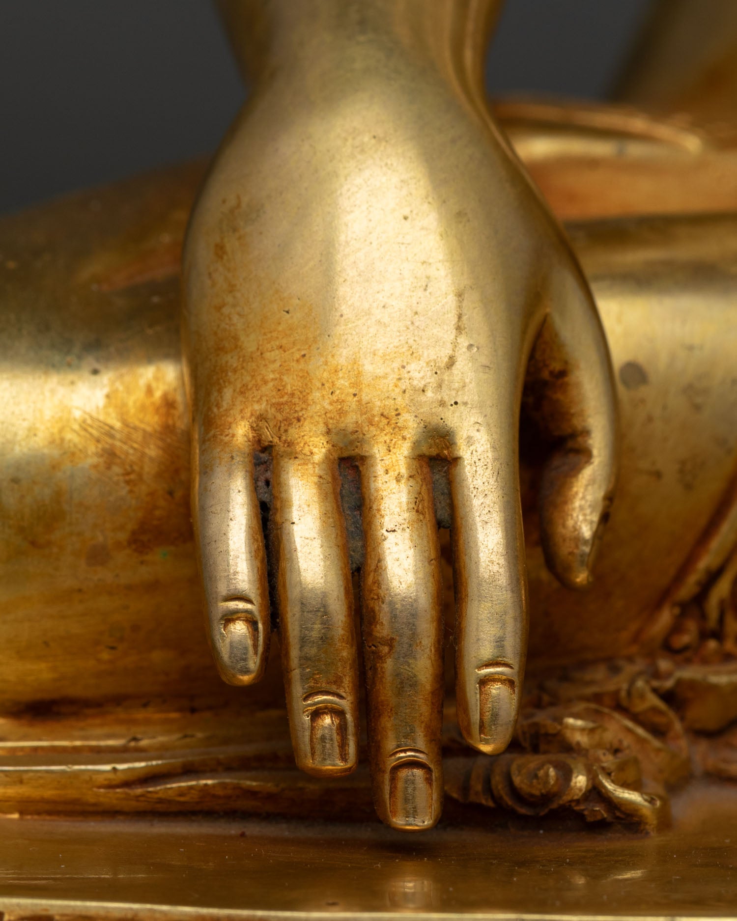 Shakyamuni Buddha | 24K Gold Gilded Copper Sculpture