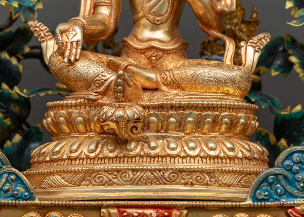 21 Tara Statue Set | Wish-Fulfilling Tree with Green Tara & 21 Forms