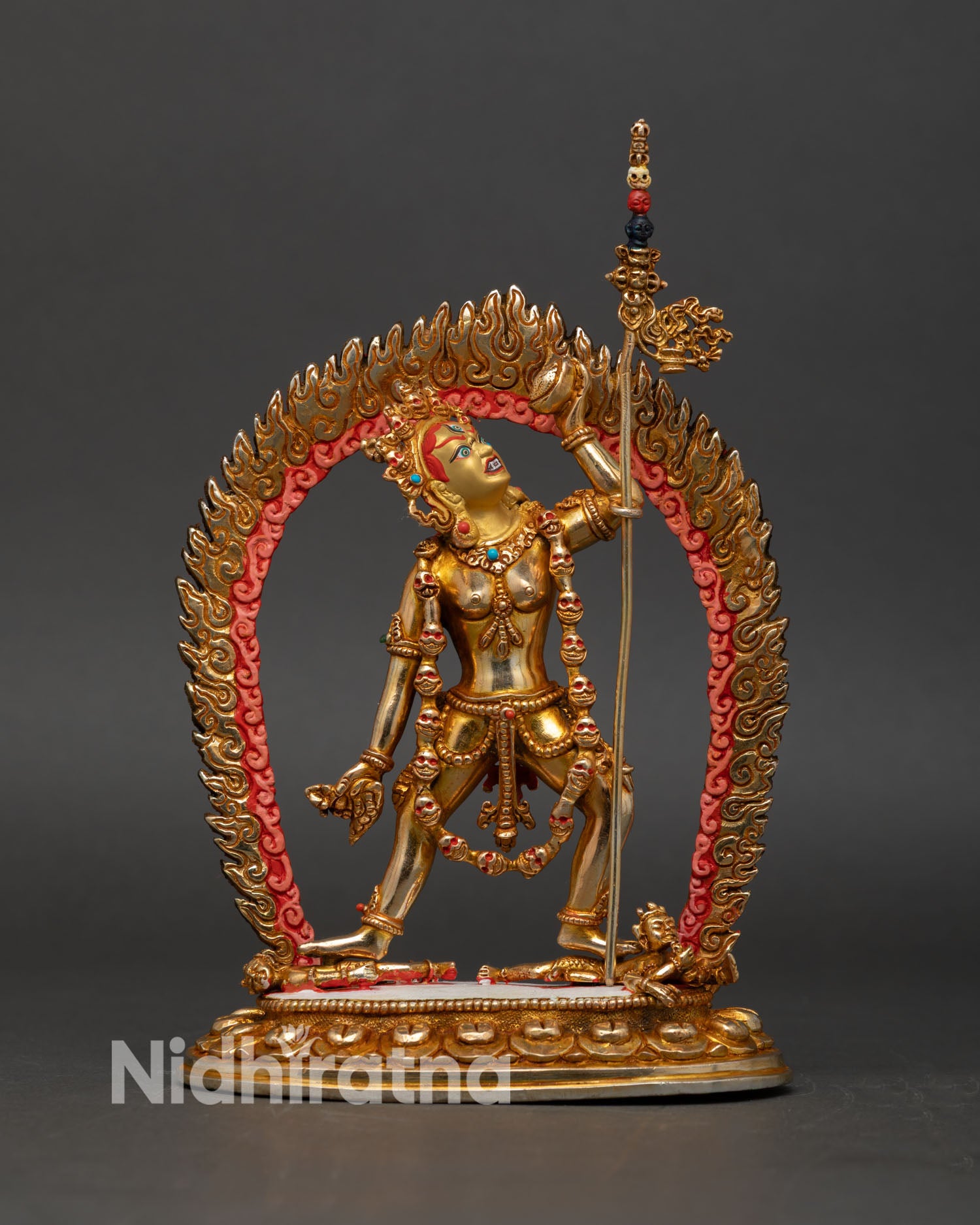 Vajrayogini Statue | 24K Gold Fire-Gilded Himalayan Artwork