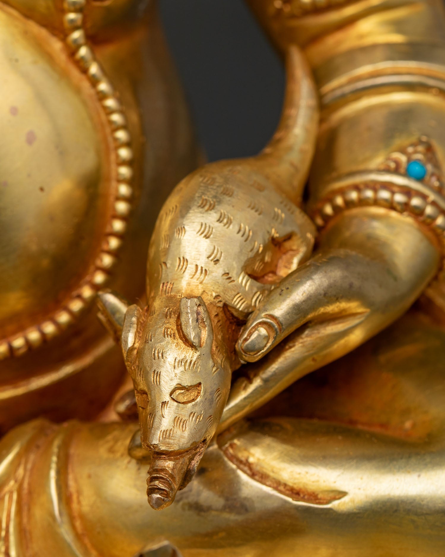 Dzambhala Statue | Traditional Gold Fire-Gilded Copper Art