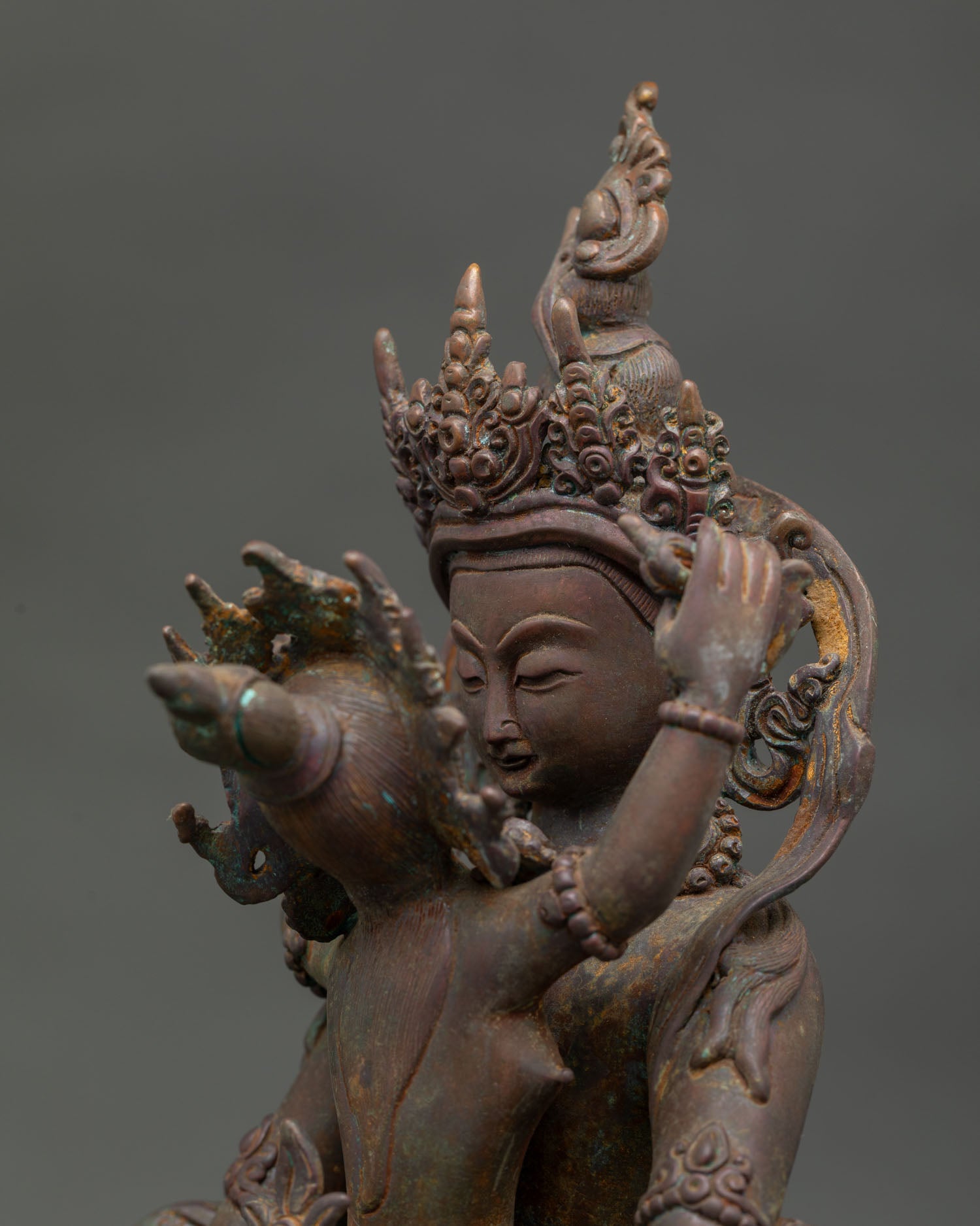 Amitayus with Consort | Sacred Buddhist Statue from Nepal