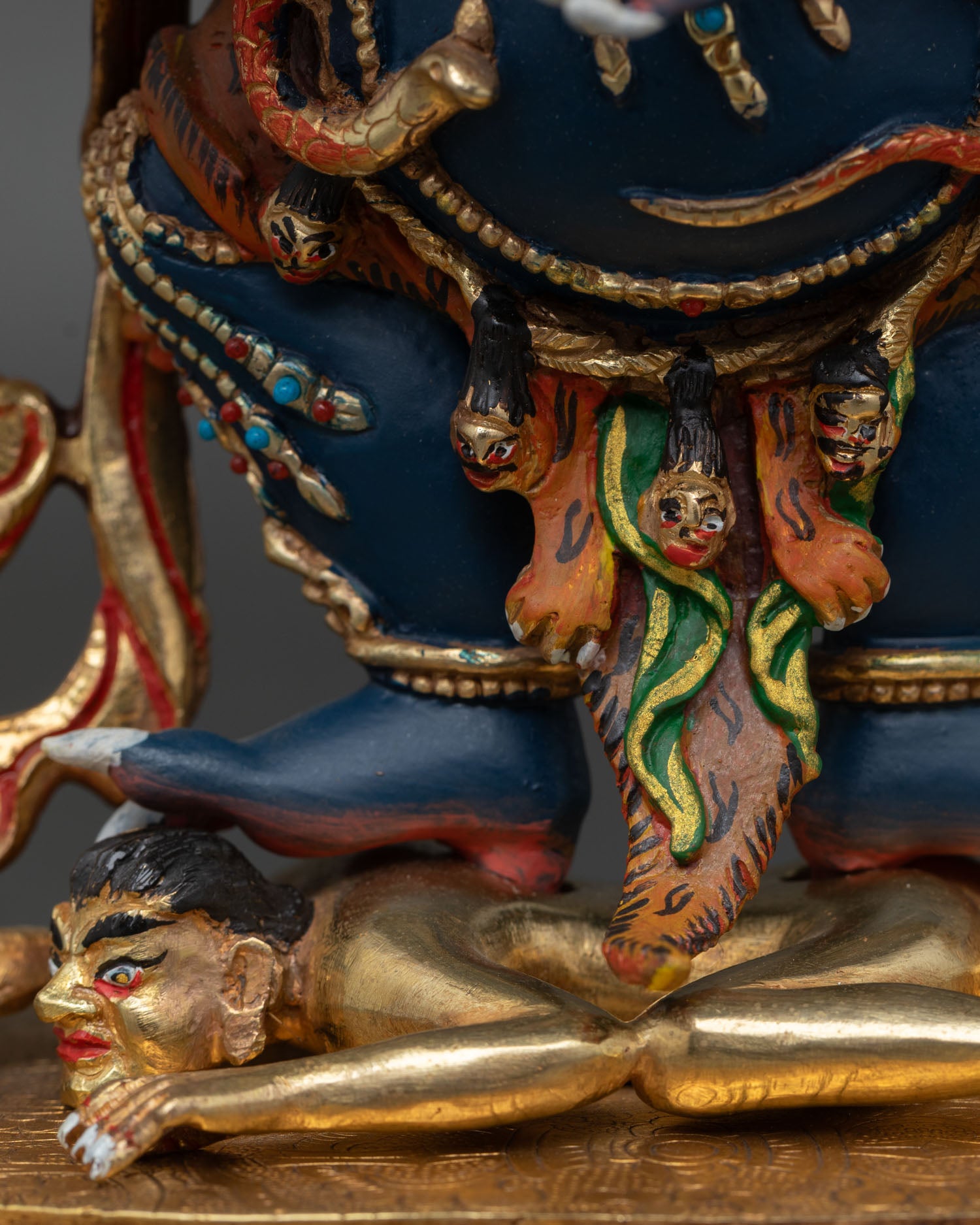Sakya Mahakala Statue | Tibetan Wrathful Guardian Sculpture