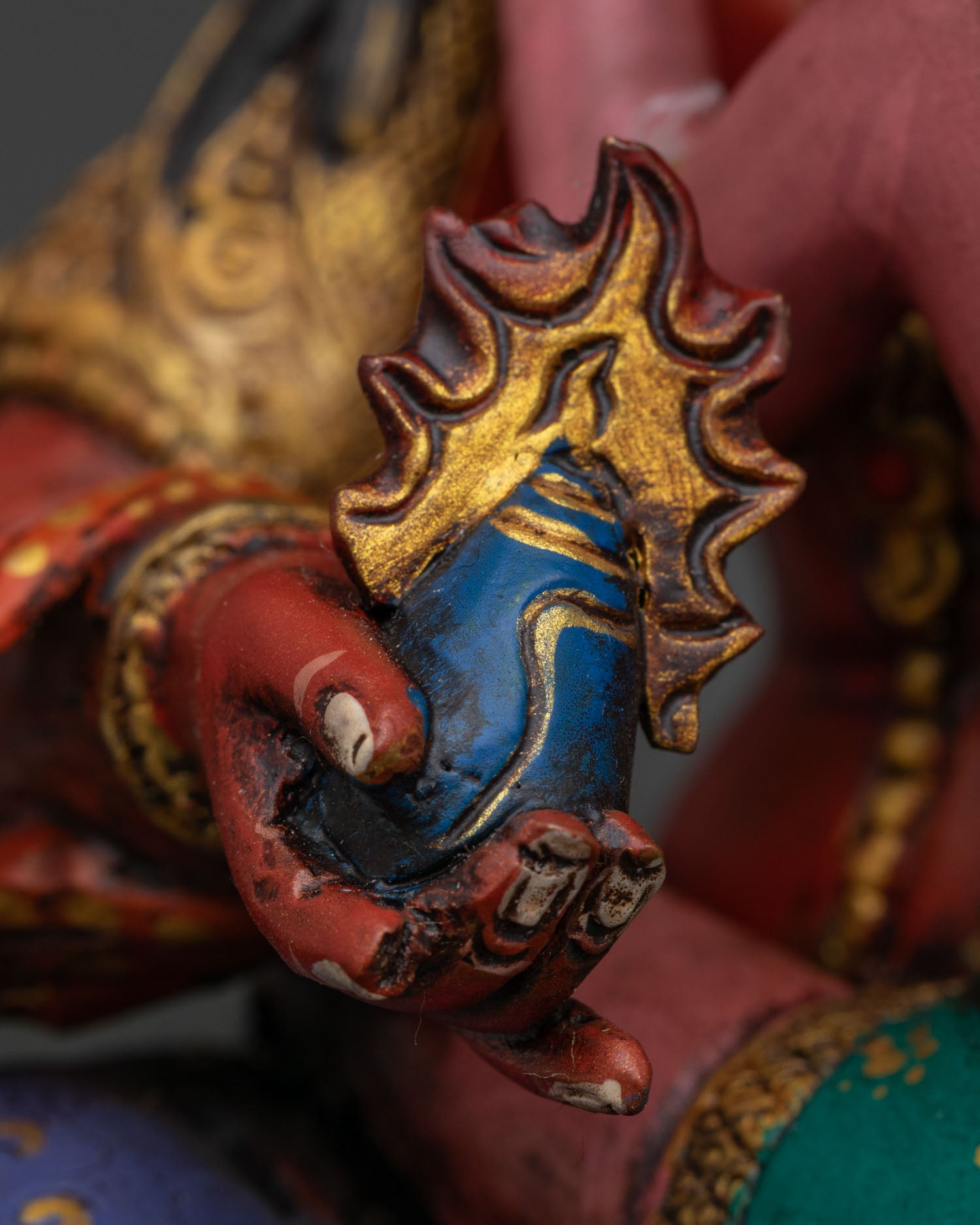 Red Dzambhala Statue