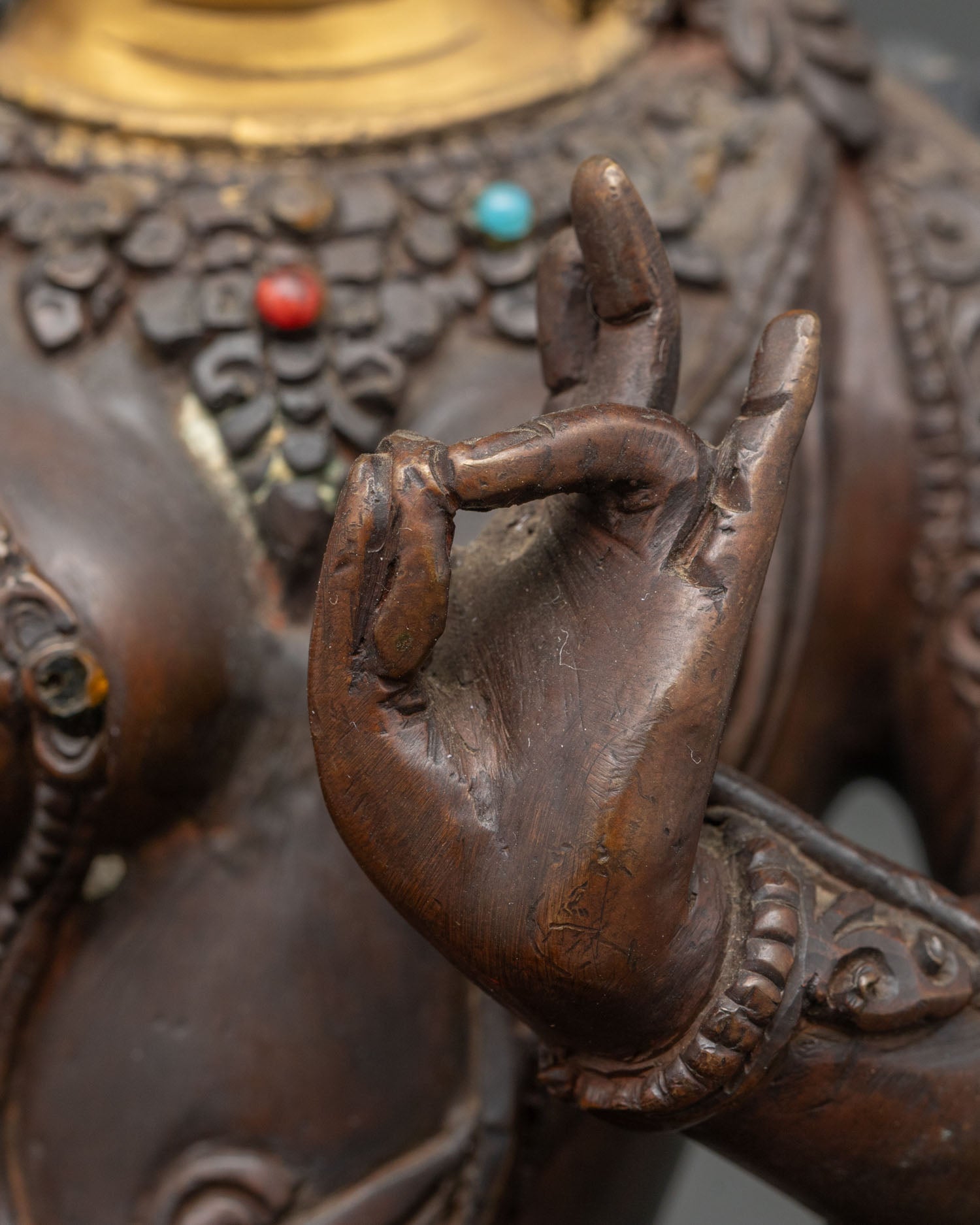 Green Tara Statue | Handmade Nepalese Copper Sculpture