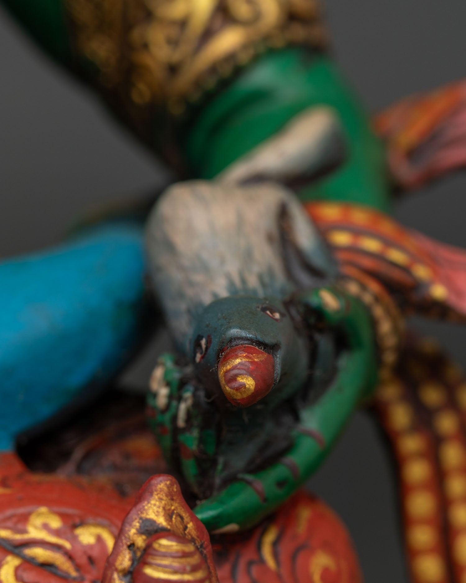 Green Dzambhala Yab-Yum Statue – Overcome Financial & Spiritual Obstacle