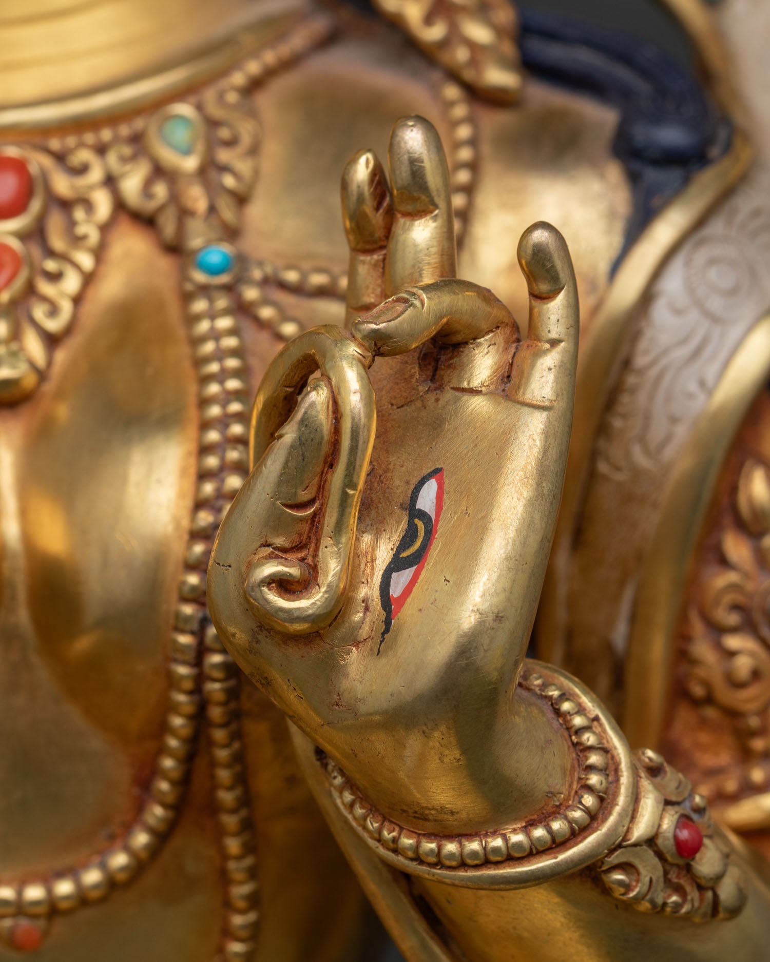 Seven-Eyed White Tara Statue | High-Quality Authentic Buddhist Figure