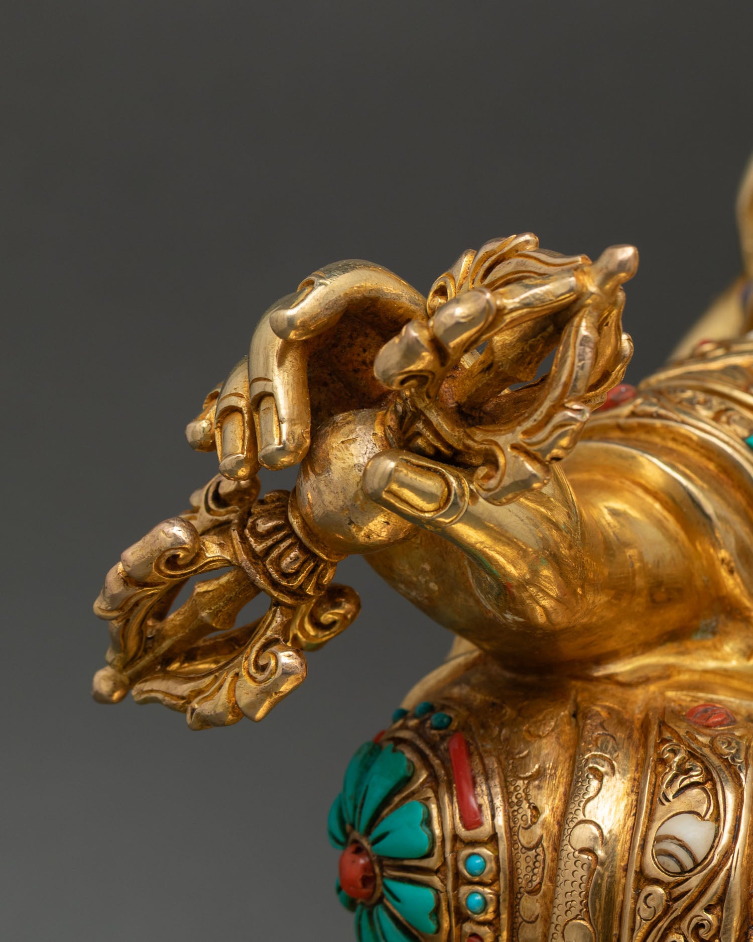 Powerful Guru Padmasambhava Statue | Buddhist Copper Figurine