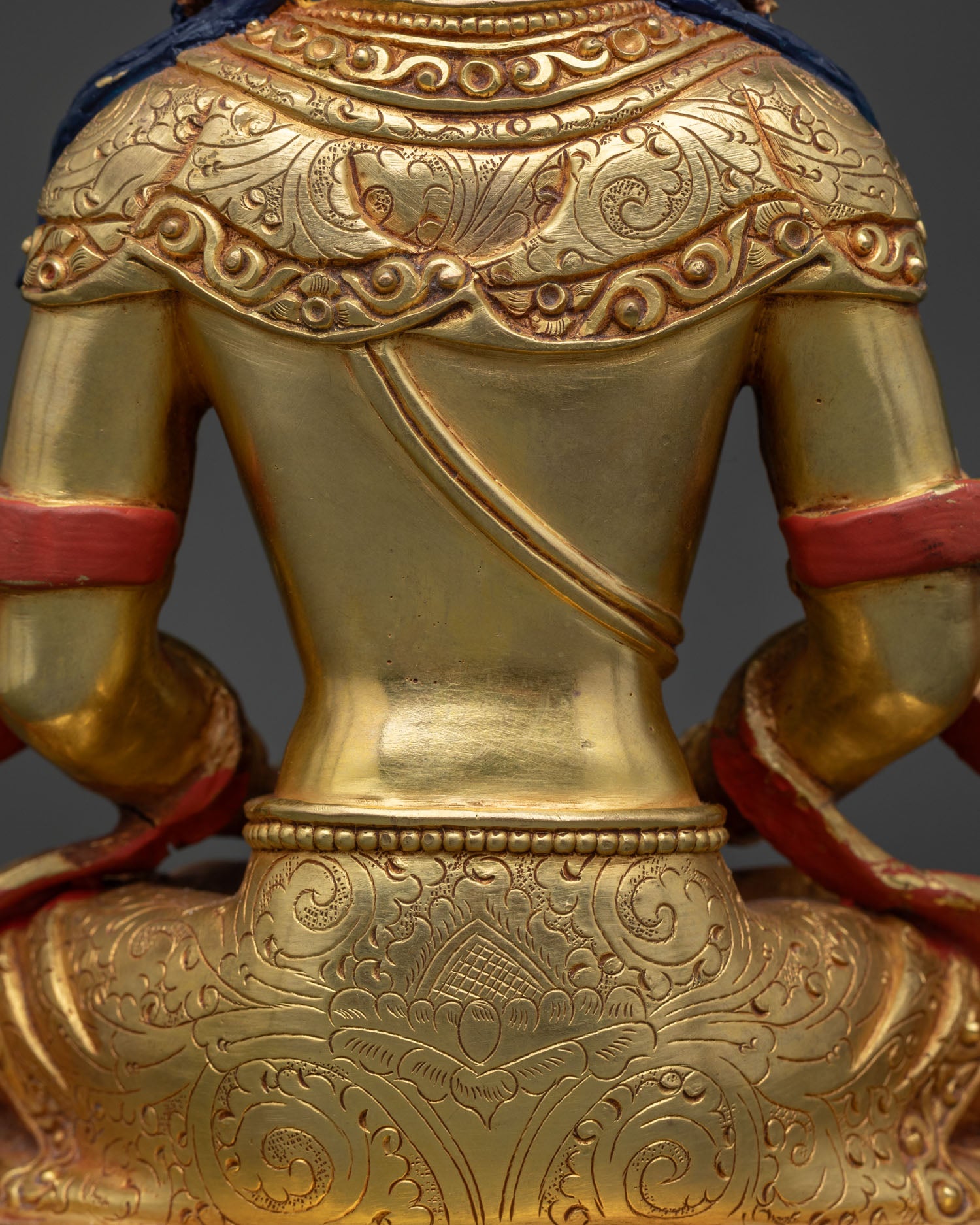 Gold Gilded Amitayus Statue - Buddha of Boundless Life and Vitality
