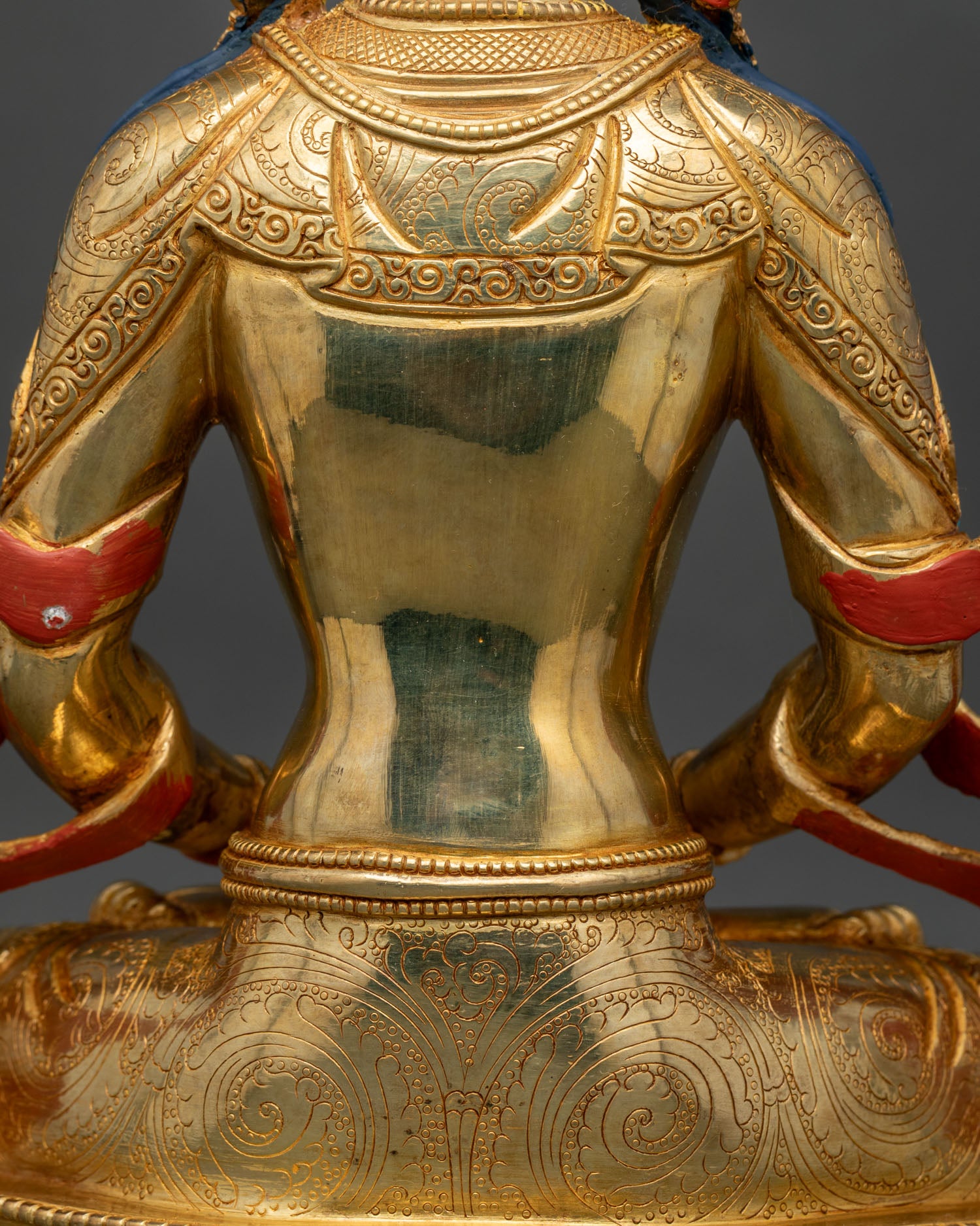 Amitayus (Sangye Tsepakme) Statue | 24K Gold Fire-Gilded Sculpture
