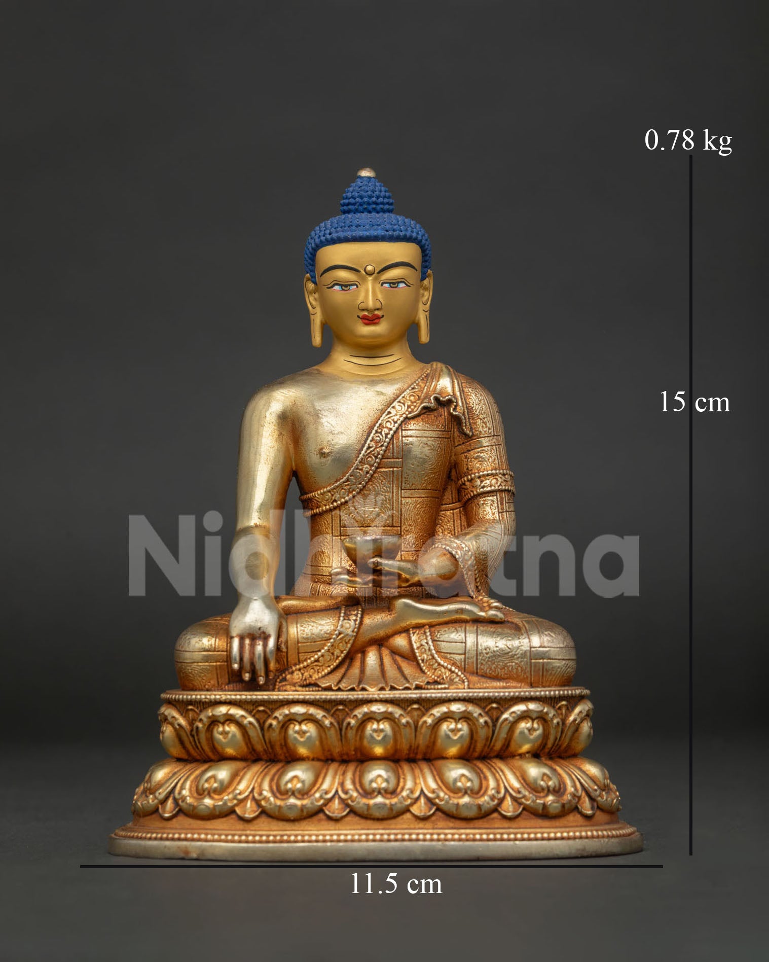 Shakyamuni Buddha Statue | Gold Gilded Nepalese Buddhist Art