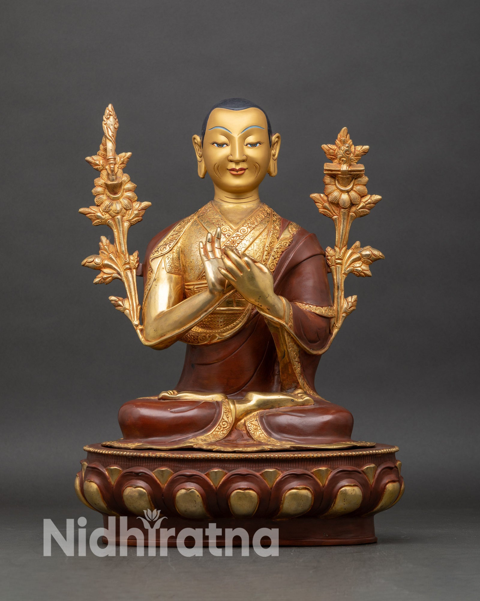 Je Tsongkhapa Statue Set | Gelug Founder Buddhist Figure