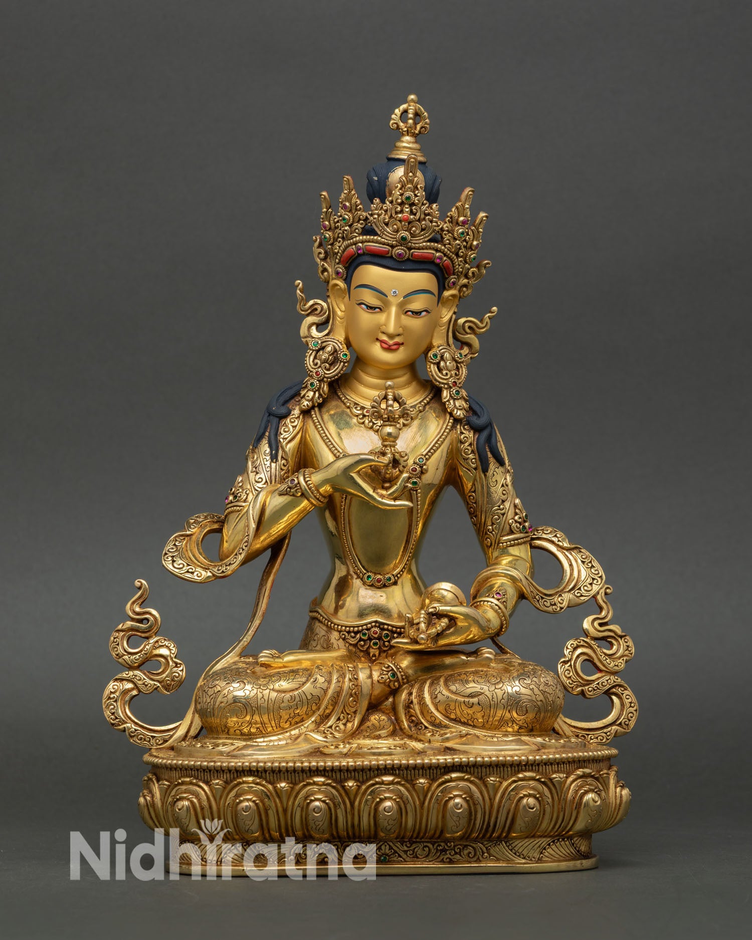 Vajrasattva Statue | 24K Gold Fire-Gilded Copper Artwork