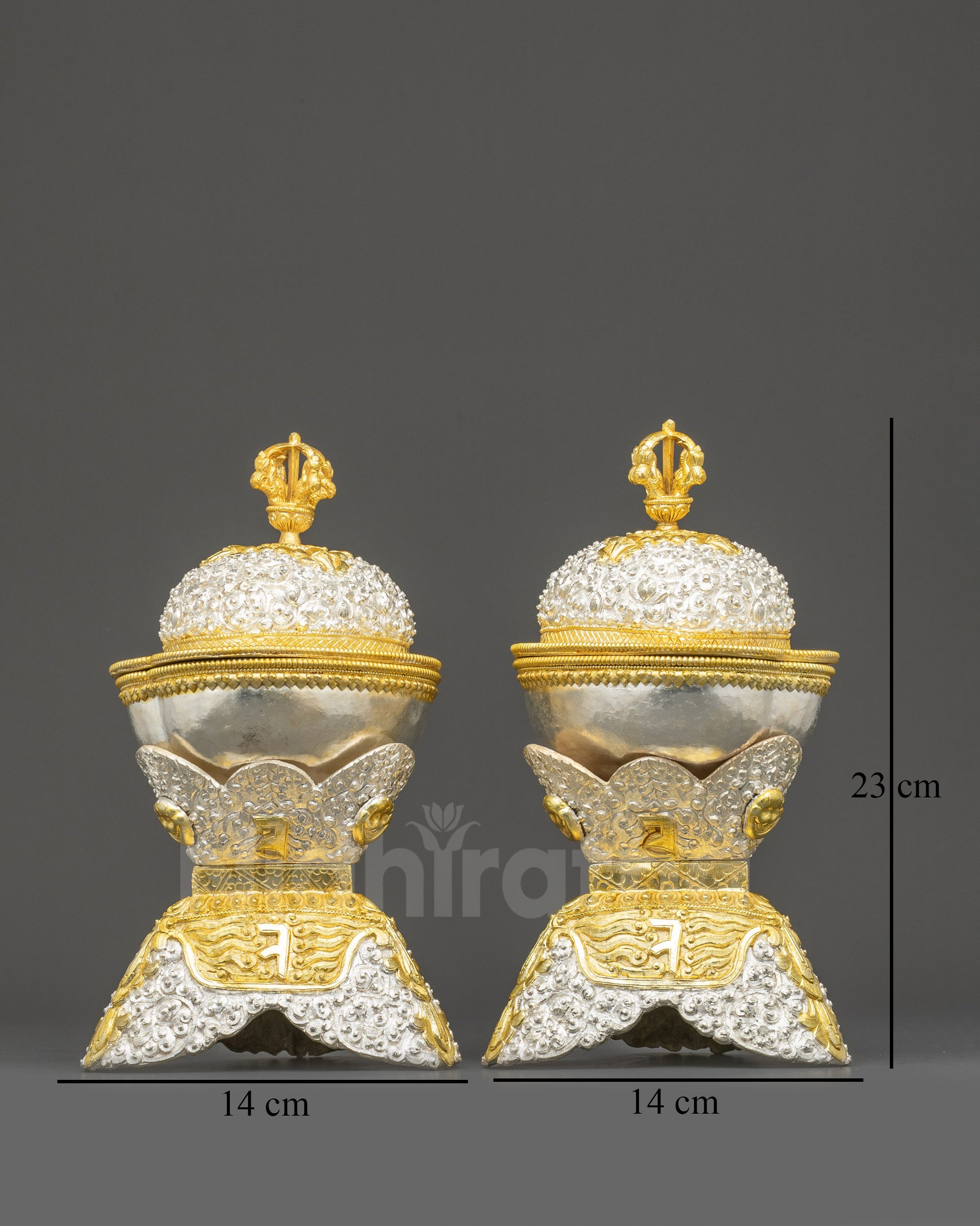 Ritual Kapala Set | Ornate Himalayan Skull Cups for Meditation