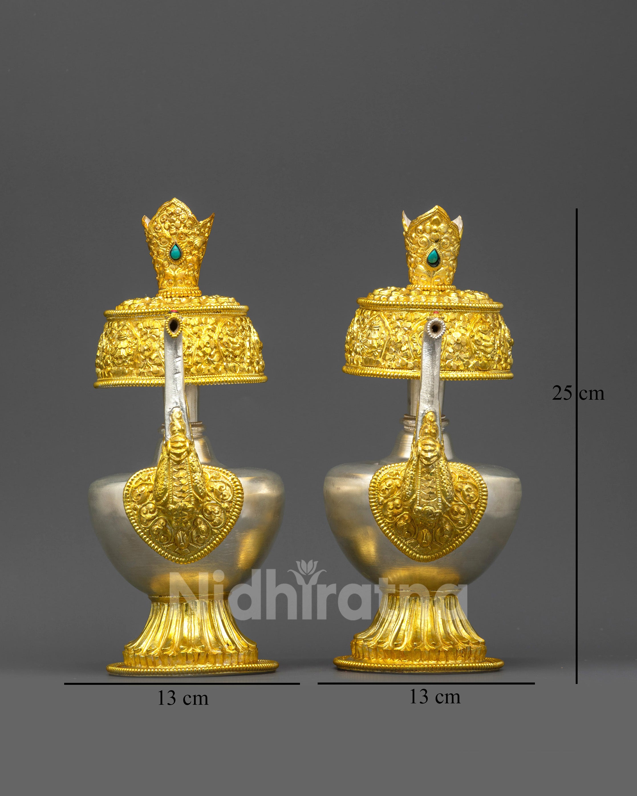 Tibetan Bhumba Set | Handcrafted Buddhist Water Offering Vessels