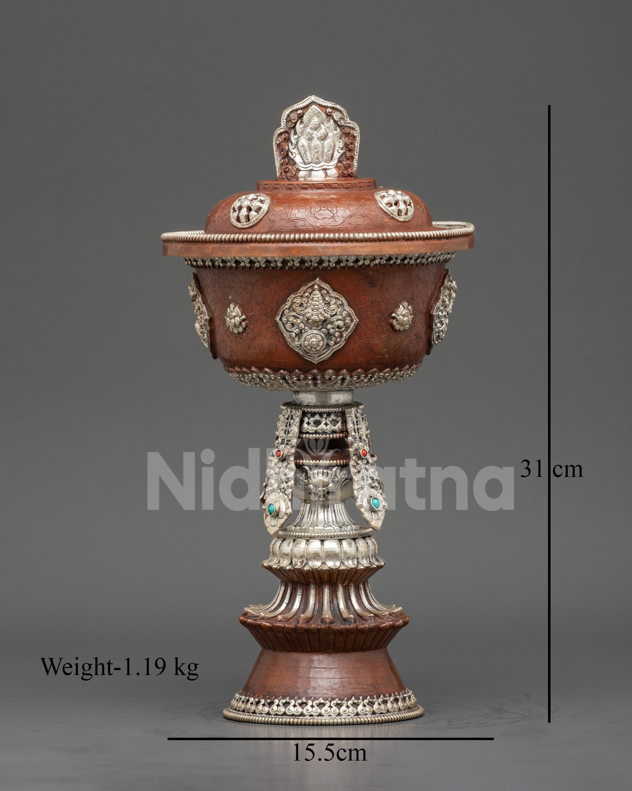 Traditional Buddhist Butter Lamp | Handmade Ritual Vessel