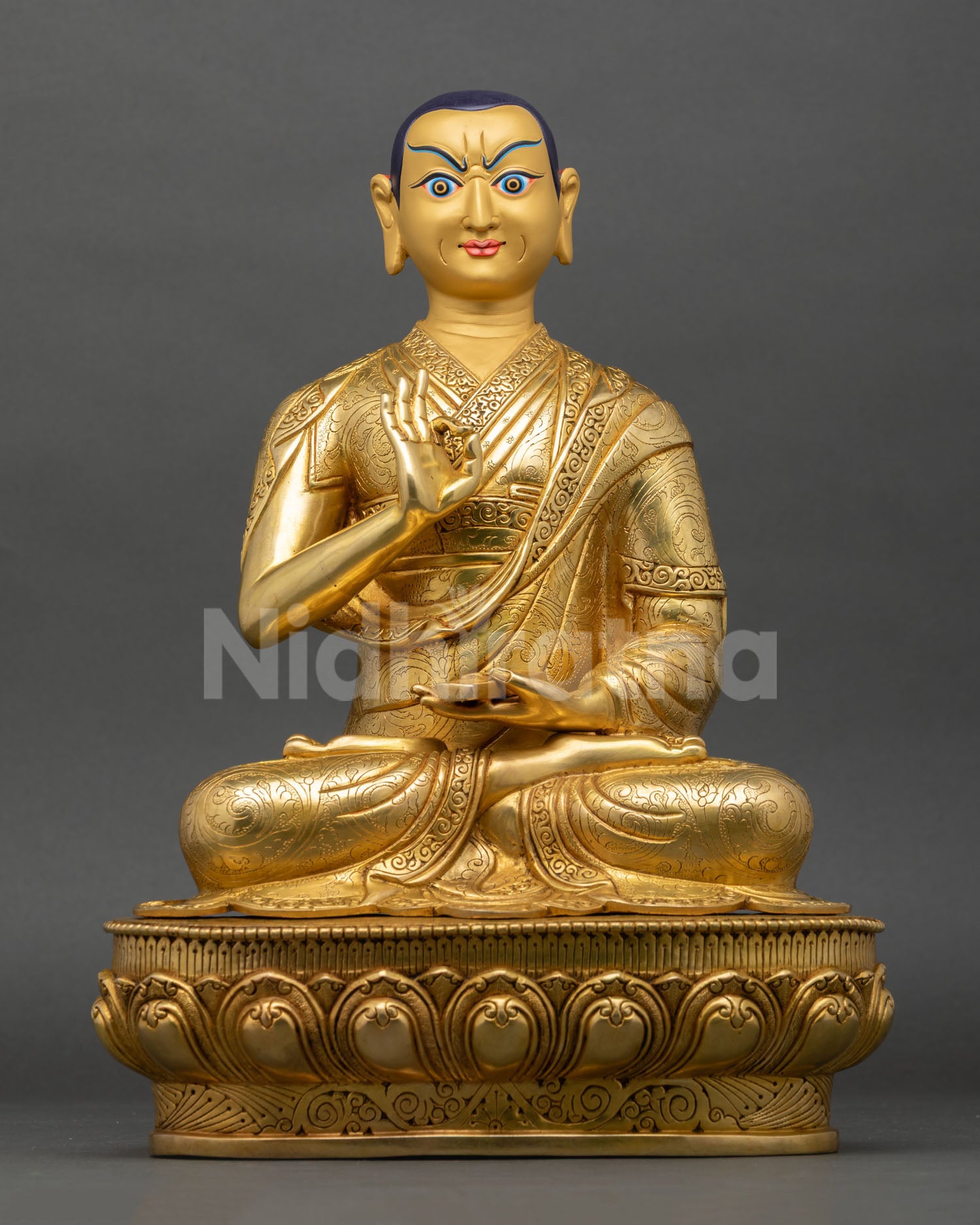 Je Tsongkhapa & Disciples Statue Set | Handcrafted Buddhist Art