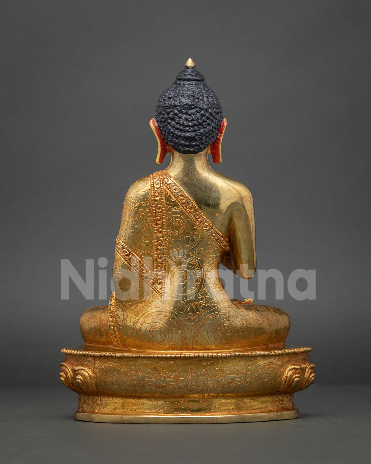 Five Dhyani Buddha Statue Set – 24K Gold Fire-gilded Buddhist Figurine