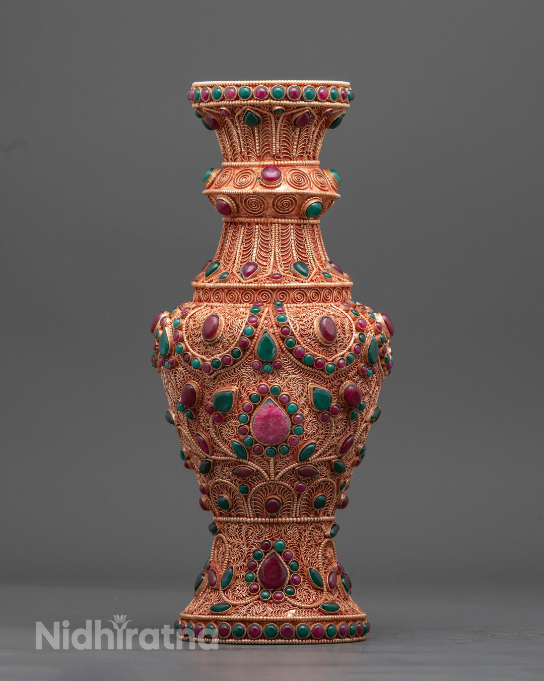 Tibetan Flower Vase Set for Offerings and Decor