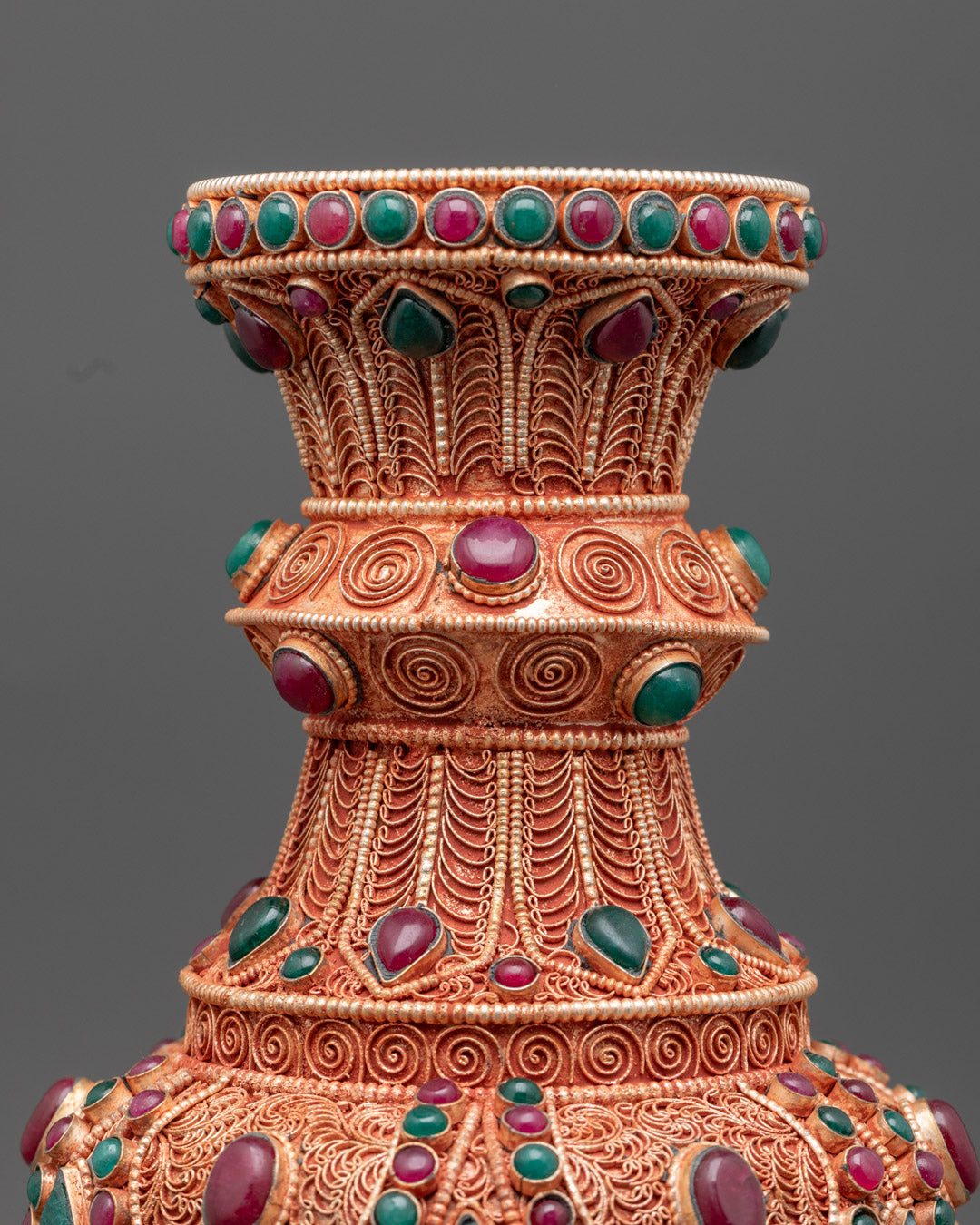 Tibetan Flower Vase Set for Offerings and Decor
