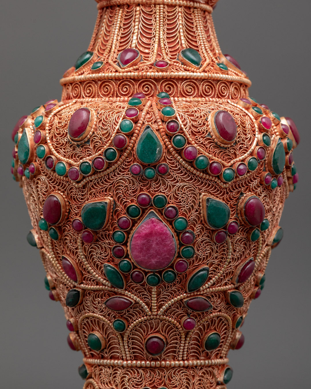 Tibetan Flower Vase Set for Offerings and Decor