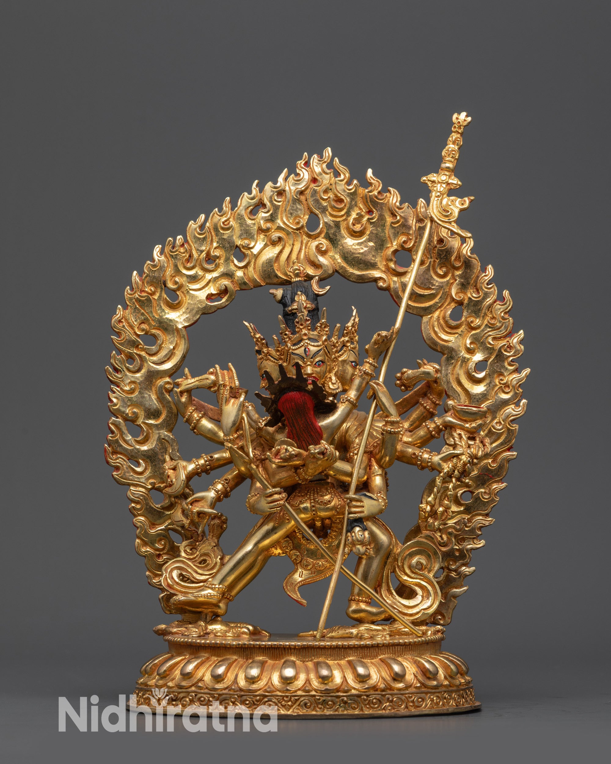gold-gilded copper tantric deity